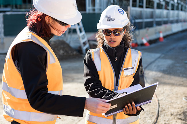 Workers on site